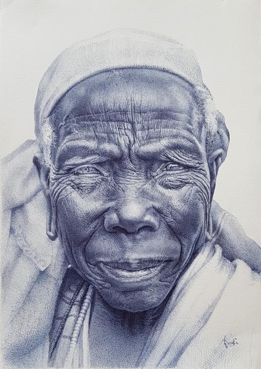 Enam Bosokah's ballpoint pen art - Mirror Online