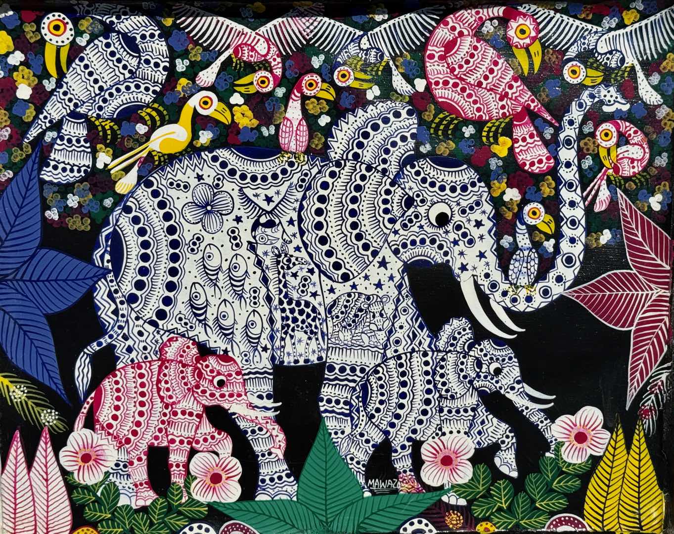 KAGAYA トランキュリティー　トランキュリティー　絵画 The Tree of Tingatinga | Tanzania, East Africa – True African Art