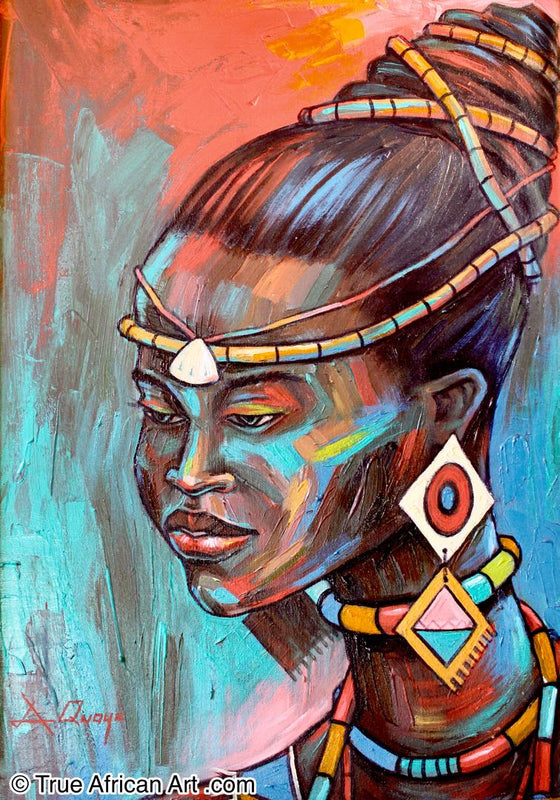 Amakai Quaye | Ghana | "African Princess" | True African Art .com