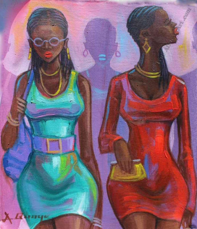 Amakai | Ghana | "Ghana Ladies" | Print | True African Art .com