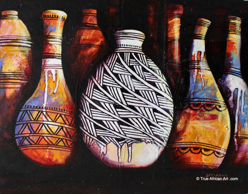 Appiah Ntiaw | Ghana | "Gourds 2" | Original | True African Art .com