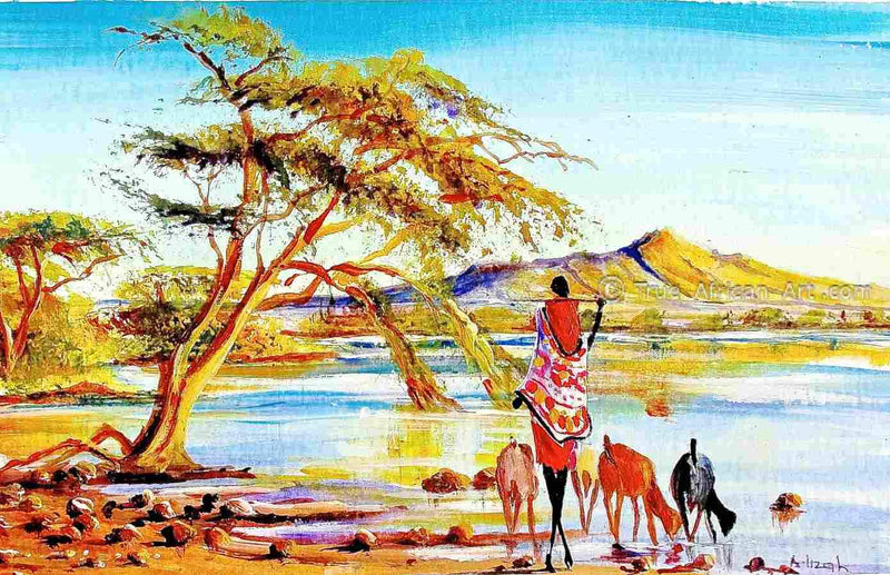 Albert Lizah  |  L-145  |  Print  |  True African Art .com