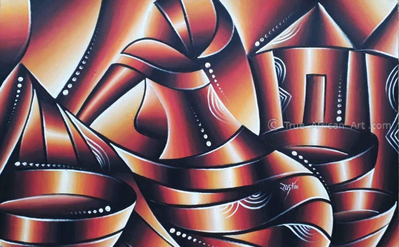 Justin Laryea | Ghana | "Shaking my Gold" | True African Art .com