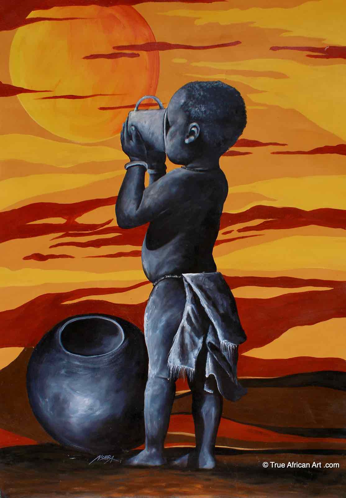 african-artwork-from-ghana-by-daniel-nshira-akortia-true-african-art for Free Printable African Art Images African Artwork from Ghana, by Daniel