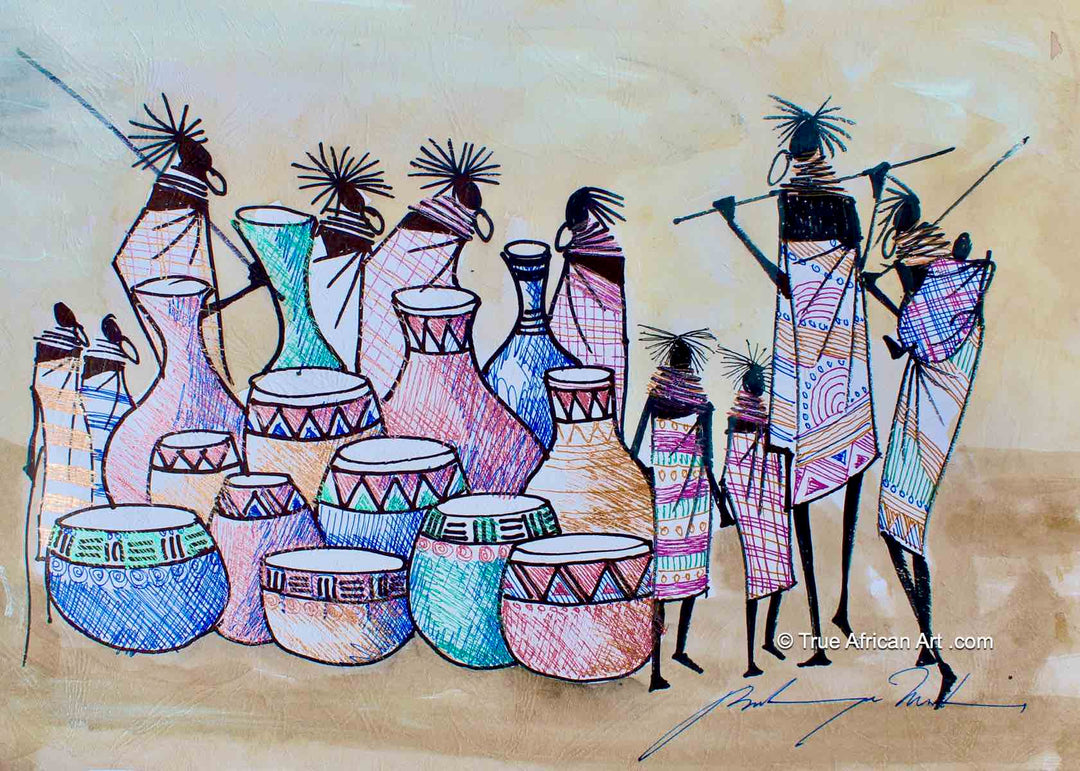 Martin Bulinya  |  Kenya  |  B- 595 |  Original  |  True African Art .com