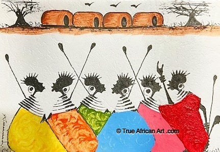 Cards from Kenya, East Africa  |  $5 each, Worldwide Shipping included  |  True African Art .com