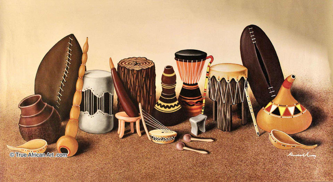 Russell Owino  |  Kenya  |  Traditional Instruments  |  Original  |  True African Art .com