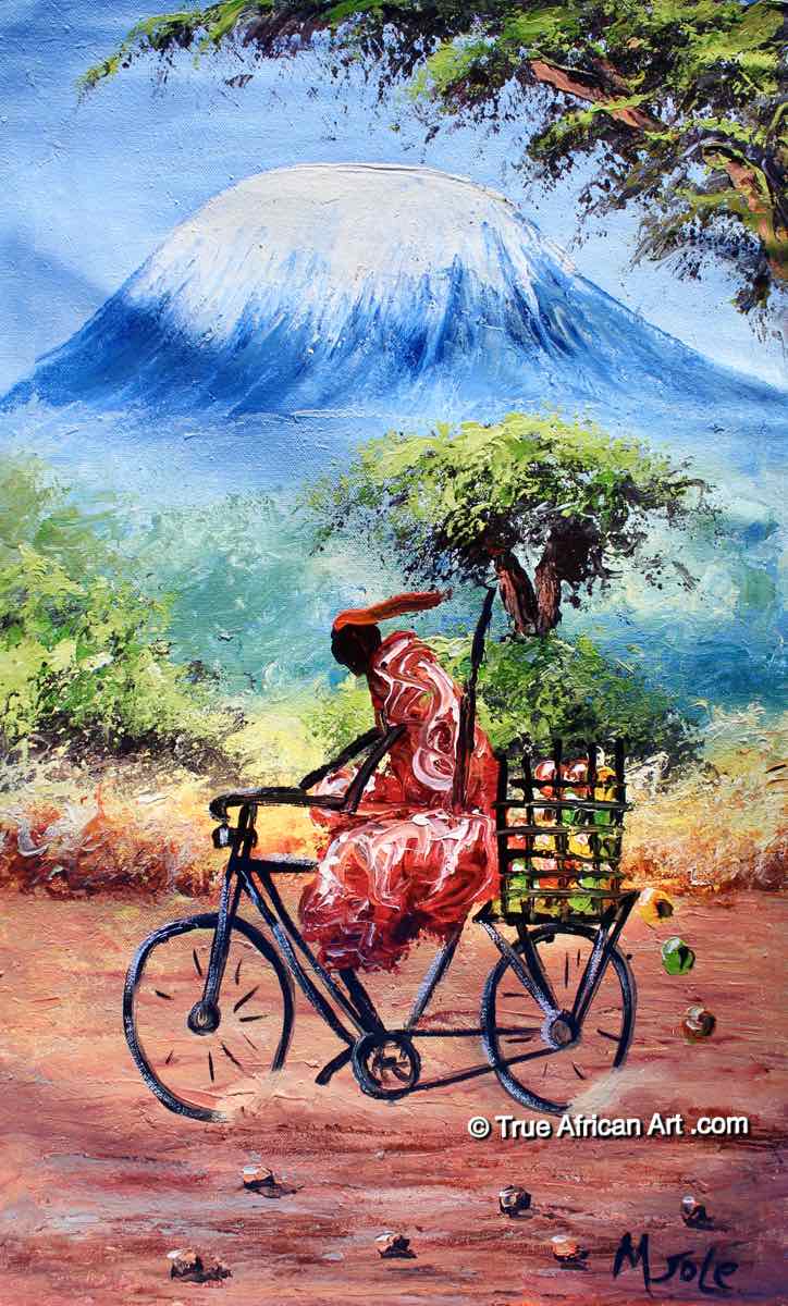 Msole Kiswanta  |  Tanzania  |  Bike Ride  |  Original  |  True African Art .com