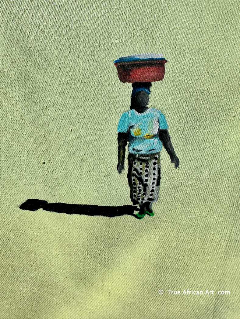 Seleman Kubwimana   |  Rwanda  |  Inside the Color - 9  |  Hand Painted  |  True African Art .com