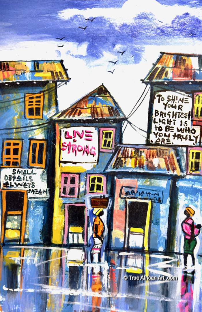 Appiah Ntiaw  |  Ghana  |  "Signs in the City  |  Original  |  True African Art .com