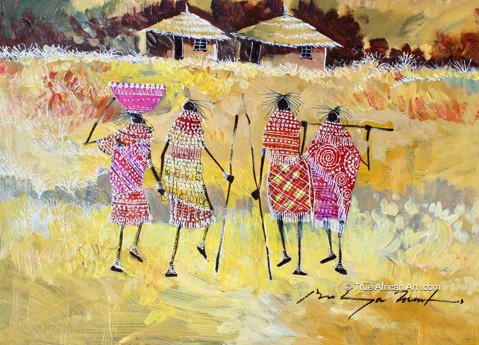 Martin Bulinya African Paintings For Sale | True African Art