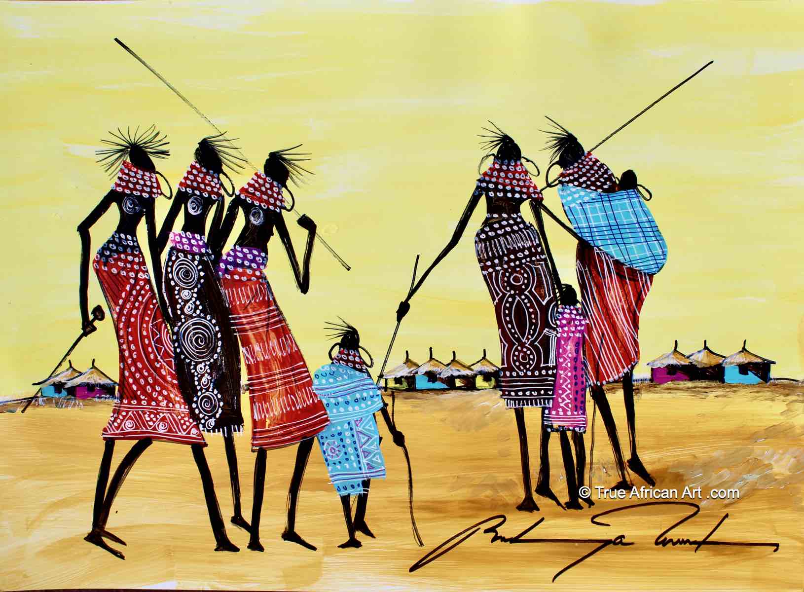 Martin Bulinya | Kenya | B-645 | Original | True African Art .com