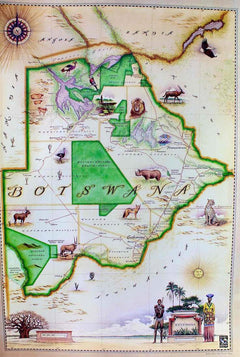Blue Rhino Maps  |  Botswana  |  Print  |  True African Art .com