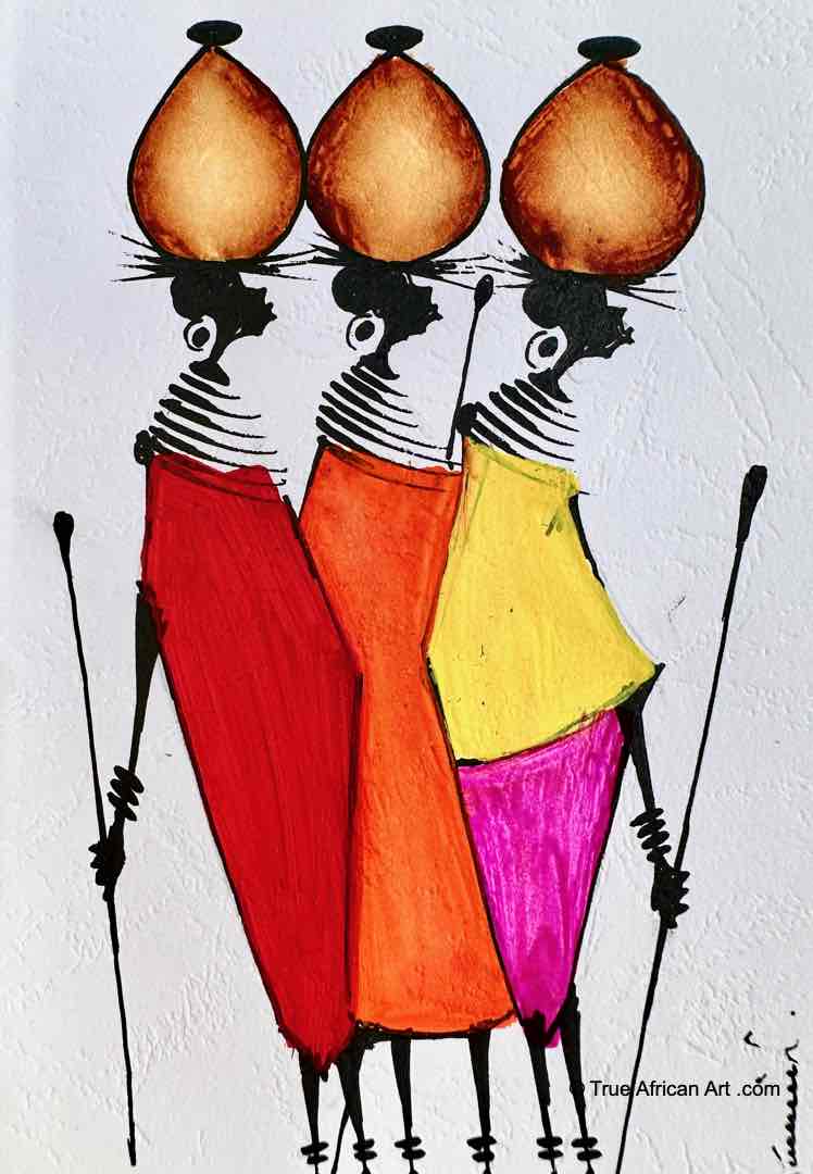 Kenyan Cards | C-314 | Hand Painted | True African Art .com