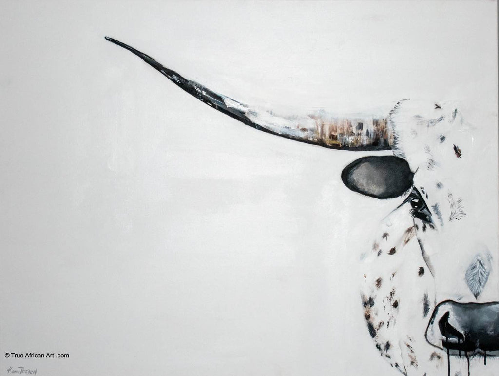 Kowie Theron  |  South Africa  |  The Cow  |  Original  | 1 of 2 paintings  |  True African Art .com