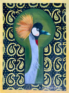 Jason Ninkhambazi  |  Tanzania  |  African Crowned Crane  |  Original and Prints  |  True African Art .com