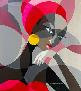 Richie Adusu  |  Ghana |  Deep in Thought  |  Original  |  True African Art .com