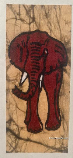 Mt. Kenya Card  |  Elephant Batik |  Handmade  |  True African Art .com   