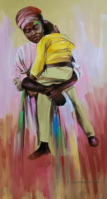 C-Kle  |  Ghana  |  "Everyone Needs a Mother"  |  Hand Painted  |  True African Art .com