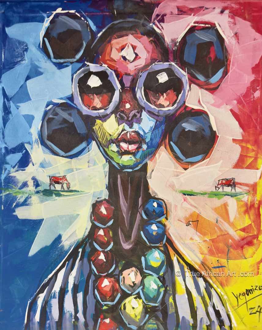 Evans Yegonizer Yegon  |  Kenya  |  Eyes and Ears  |  Original  |  True African Art .com