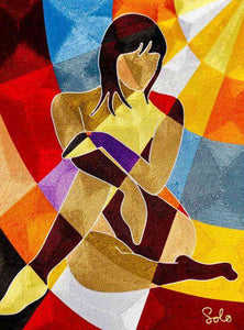 Solomon Yeboah  |  Ghana  |  "Female Rays"  |  Hand sewn  |  True African Art .com