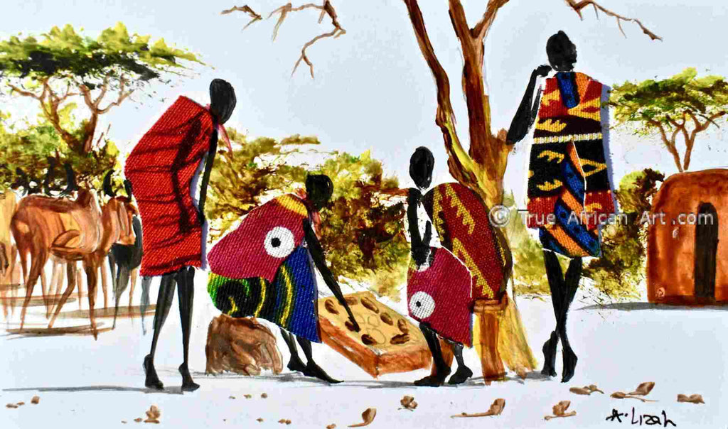 Albert Lizah (Kenya)  |  "L-281"  |  Print  |  True African Art .com