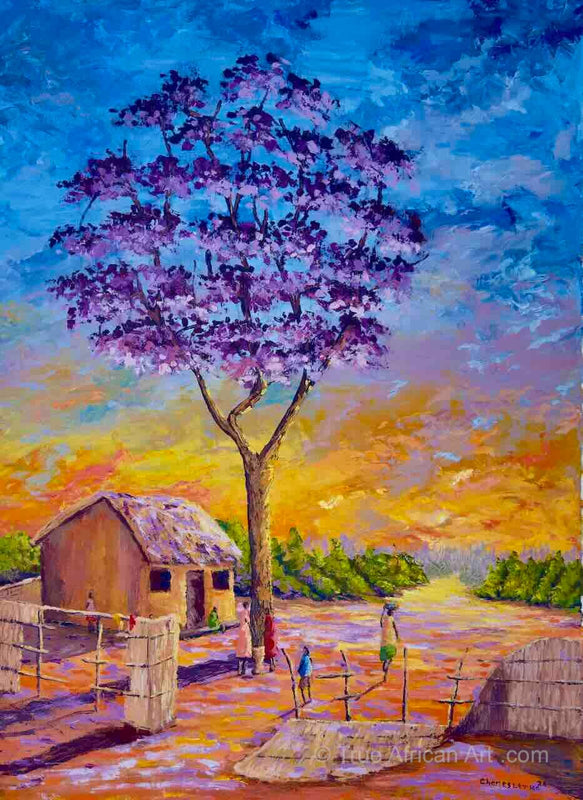 Charles Levison  |  Malawi  |  "Life Under the Tree"  |  Original  |  True African Art