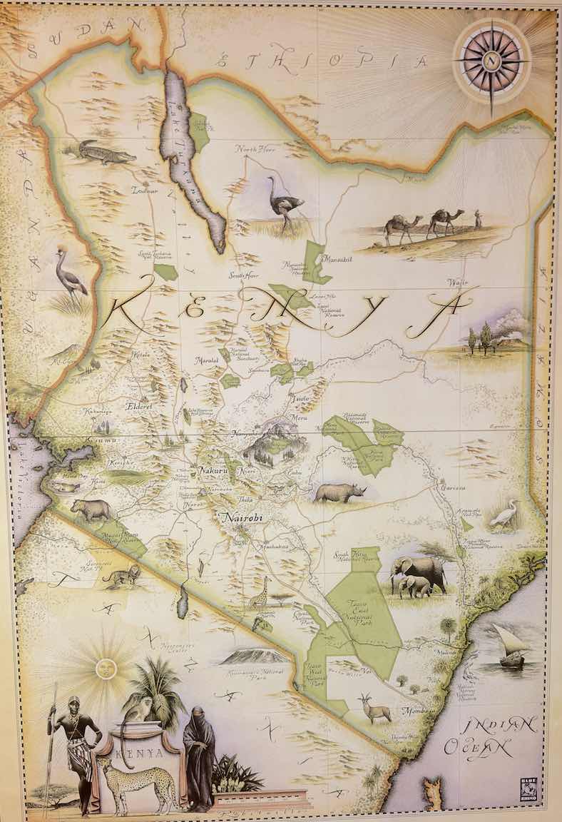 Blue Rhino Maps  |  Kenya  |  Print  |  True African Art .com