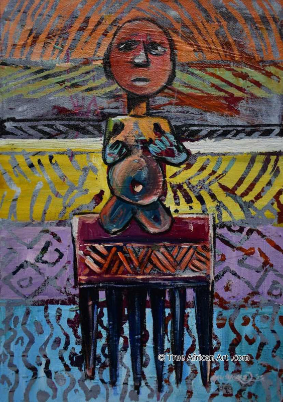 Martin Musyoka  |  Kenya  |  "Matriarch Portrayal"  |   Original  |  True African Art .com