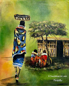 John Ndambo |  Kenya  |  N - 215  |   Original Maasai Art  |  True African Art .com