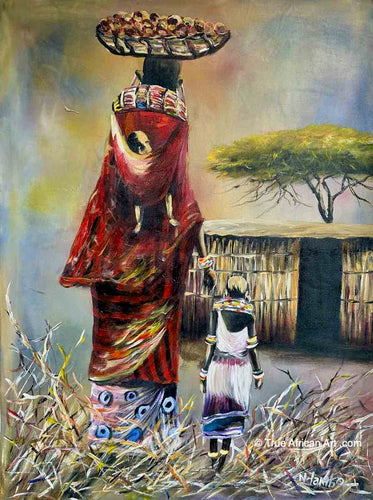 John Ndambo |  Kenya  |  N - 237  |   Original  Masai Art  |  True African Art .com