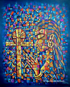 Angu Walters  |  Cameroon  |  "Prayer 2024"  |  Original  |  True African Art .com