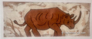 Mt. Kenya Card  |  Rhino Batik |  Handmade  |  True African Art .com   