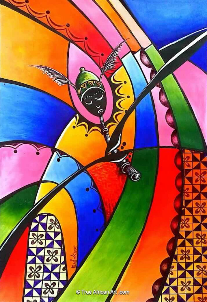 Sounds of Joy | Original painting by Nigerian Artist, Femi – True