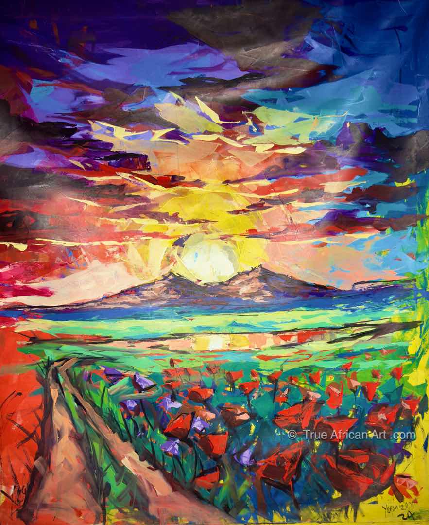 Evans Yegon  |  Kenya  |  Sundown  |  Original  |  True African Art .com