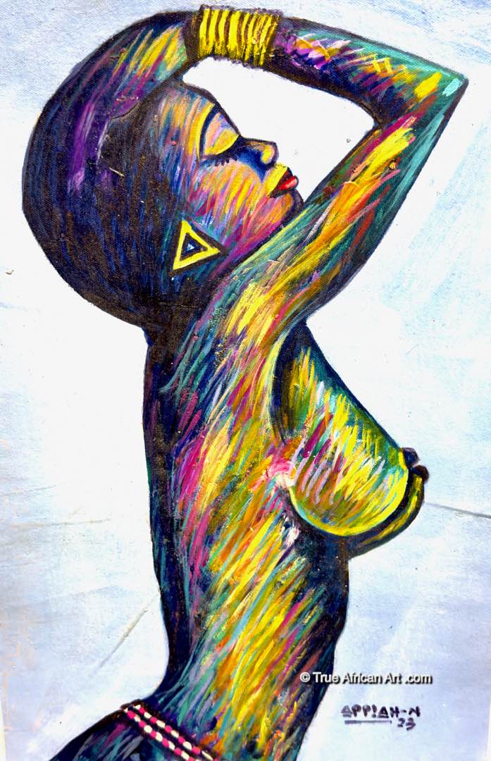 Appiah Ntiaw  |  Ghana  |  "Taking It All In"  |  Original  |  True African Art .com