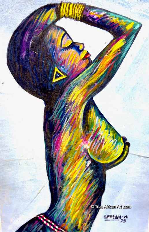 Appiah Ntiaw  |  Ghana  |  "Taking It All In"  |  Original  |  True African Art .com