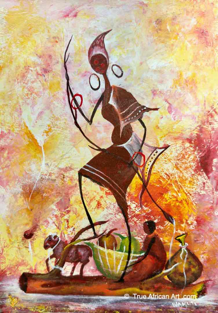 Willie Wamuti  |  Kenya  |  Through the Water  |  Original  |  True African Art .com