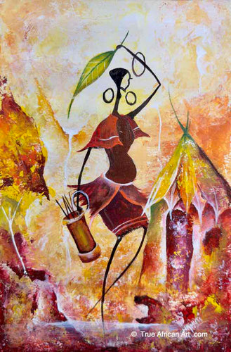 Willie Wamuti  |  Kenya  |  To the Village  |  Original  |  True African Art .com