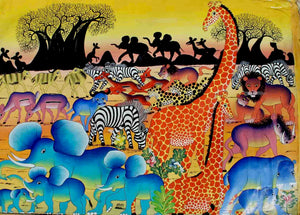 Tingatinga Art | Tanzania's Cooperative Society | TT-90 | Hand Painted | True African Art .com