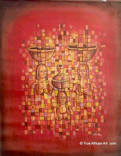 Angu Walters  |  Cameroon  |  "Water is Life"  |  Original  |  True African Art .com