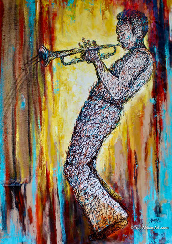 Daniel Nshira Akortia  |  Ghana  |  Young Miles Davis  |  Original  |  True African Art .com