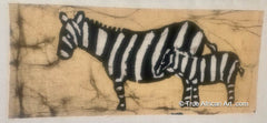Mt. Kenya Card  |  Zebras Batik |  Handmade  |  True African Art .com 
