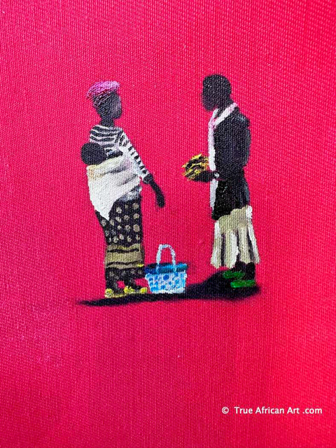 Seleman Kubwimana | Rwanda | "Inside the Color - 13 - Close up | Hand Painted | True African Art .com