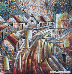 Paul Gbolade Omidiran | Nigeria | "Street Ona" |  Original and Print  | True African Art .com