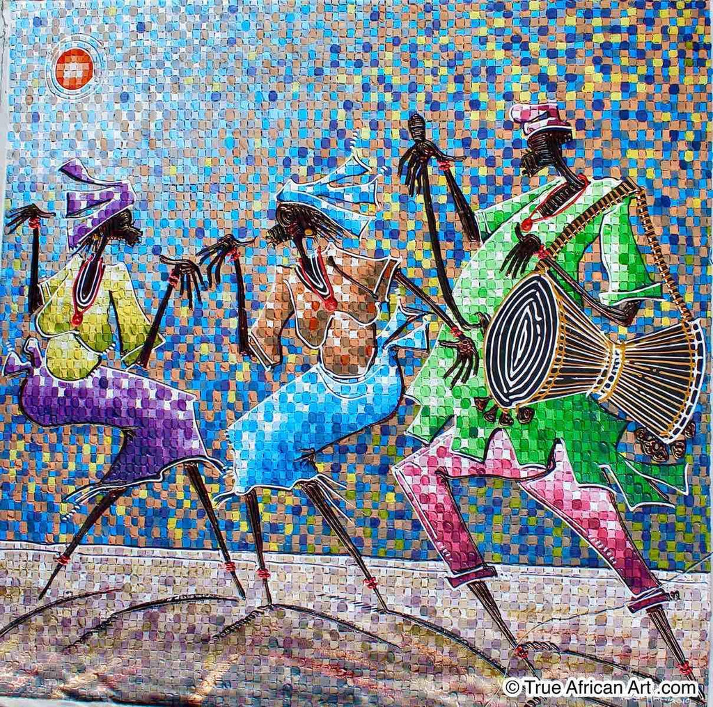 Paul Gbolade Omidiran | Nigeria |  "Celebration"  |  Original and Print  | True African Art .com
