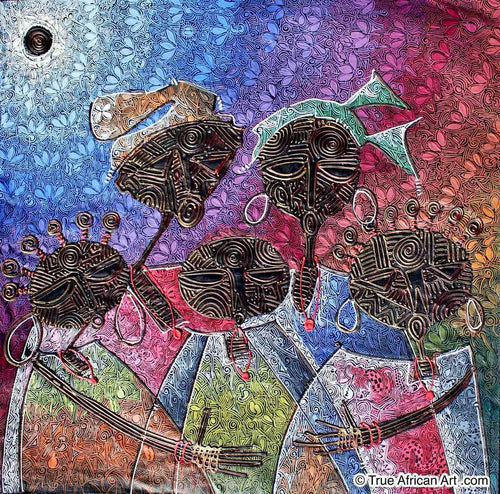 Paul Gbolade Omidiran | "Family - Nigeria" |  Original and Print  | True African Art .com