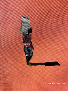 Seleman Kubwimana | Rwanda | "Inside the Color - 4" - Close up | Hand Painted | True African Art .com