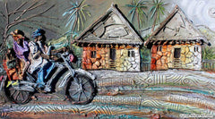 Paul Gbolade Omidiran | Nigeria | "Family Cyclist" |  Original and Print  | True African Art .com