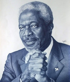 Enam Bosokah  |  Ghana  |  "Former UN Secretary, General Kofi Annan"  |  True African Art .com